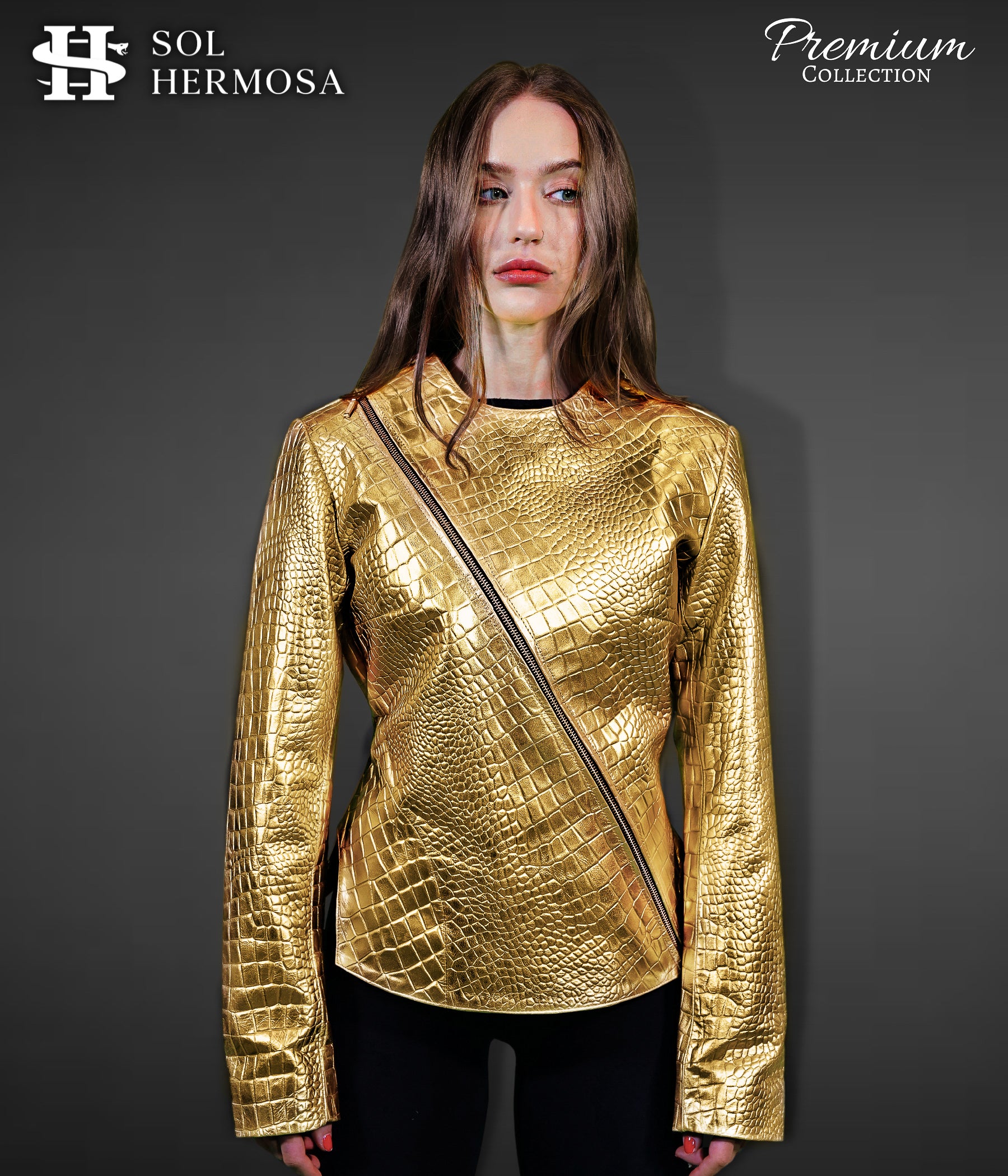 Women&#39;s Modern Leather Jacket - Hera