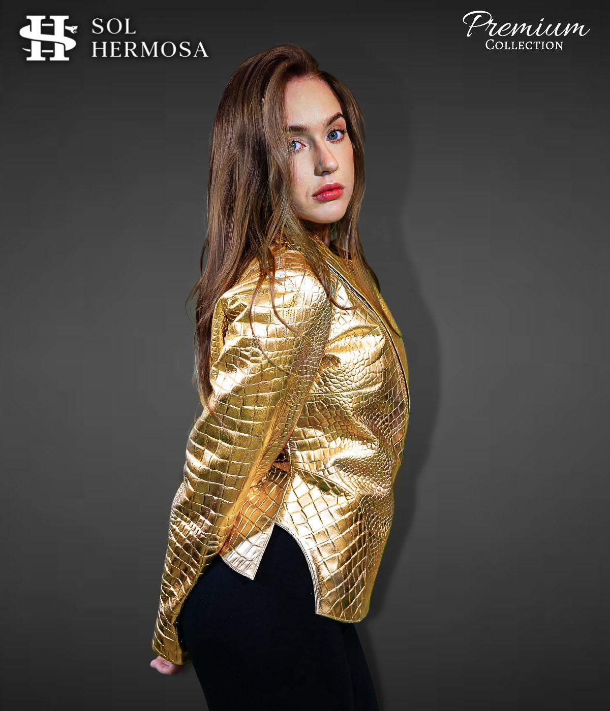 Women&#39;s Modern Leather Jacket - Hera