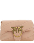 Chic Blush Quilted Crossbody Love Puff Bag