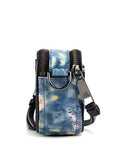 The Snapshot bag Watercolor Blue Printed Leather Shoulder Bag Purse