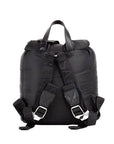 Jeans Couture Small Black Puffy Nylon Safety Buckle Backpack Book Bag