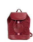 Dempsey Red Apple Signature Jacquard Canvas Logo Patch Backpack