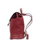 Dempsey Red Apple Signature Jacquard Canvas Logo Patch Backpack