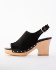 Chic Susanne Black Wedge Sandals