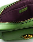 Elegant Mint Green Leather Camera Case Bag