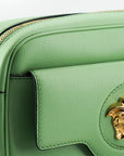 Elegant Mint Green Leather Camera Case Bag