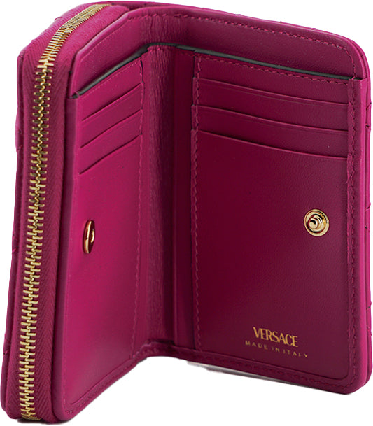 Elegant Purple Quilted Leather Wallet
