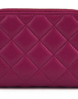 Elegant Purple Quilted Leather Wallet