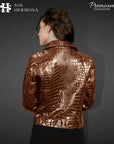Women's Biker Leather Jacket - Athena