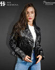 Women's Moto Leather Jacket - Athena