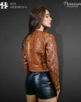 Women's Snake Leather Jacket - Jane