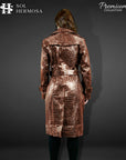 Women's Leather Trench Coat - Artemis
