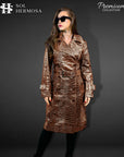 Leather Trench Coat For Women - Artemis