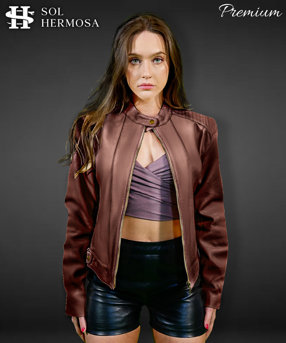 Leather Jacket For Women - Ananke