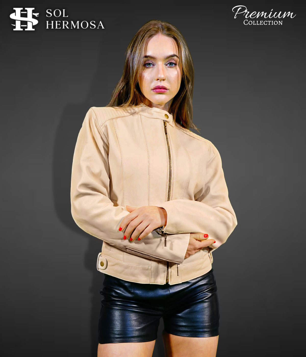 Women&#39;s Leather Jacket - Ananke