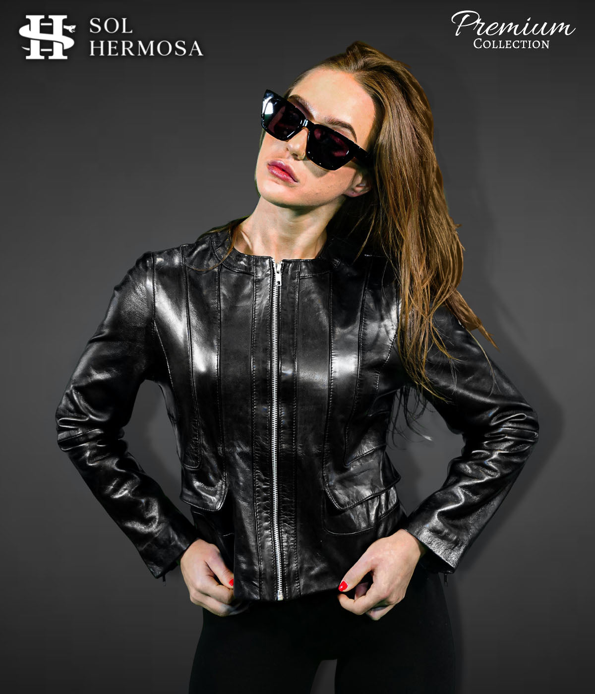 Women&#39;s Leather Jacket - Dione