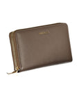 Chic Brown Leather Wallet with Ample Space