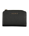 Elegant Black Leather Double Compartment Wallet