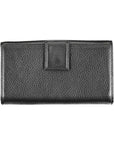 Elegant Dual-Part Leather Wallet in Classic Black