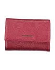 Elegant Pink Leather Tri-Fold Wallet