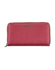 Elegant Pink Leather Zip Wallet