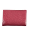 Elegant Pink Leather Tri-Fold Wallet