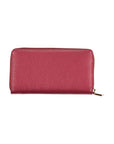 Elegant Pink Leather Zip Wallet