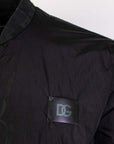 Sleek Black Bomber Jacket for the Dapper Gentleman