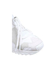 Elegant White Sneakers with Suede Inserts