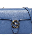 Elegant Cobalt Blue Leather Shoulder Bag