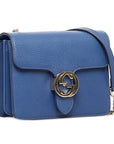 Elegant Cobalt Blue Leather Shoulder Bag