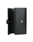 Elegant Calfskin Leather Chain Wallet