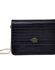 Elegant Python-Print Calfskin Shoulder Bag