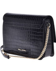 Elegant Python-Print Calfskin Shoulder Bag