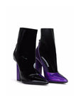 Chic Patent Calfskin Ankle Boots with Heel