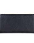 Chic Black Leather Zip Wallet