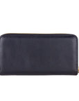 Chic Black Leather Zip Wallet