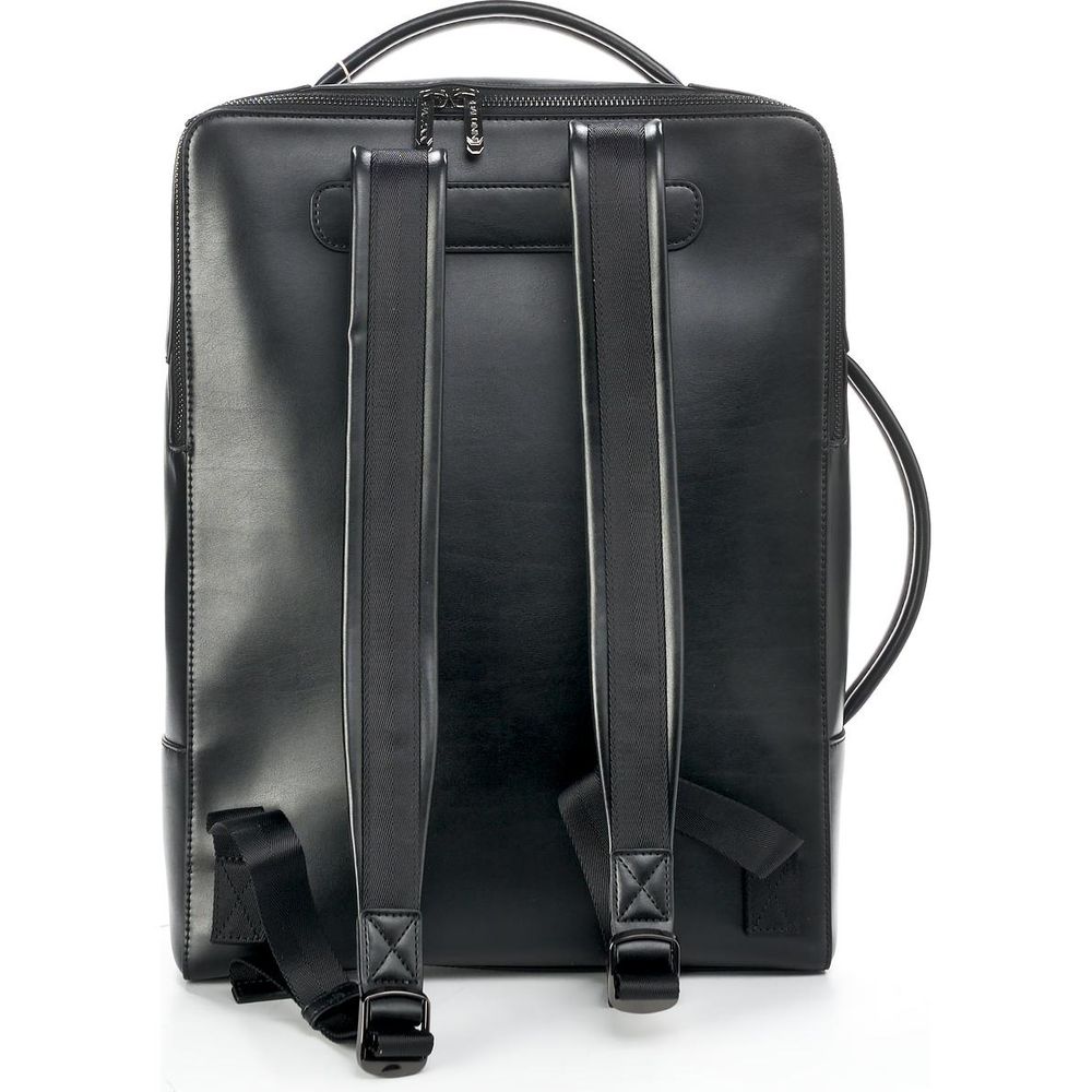 Elegant Black Calfskin Men&#39;s Backpack