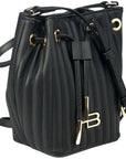 Elegant Quilted Mini Bucket Shoulder Bag