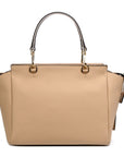 Chic Nude Textured Calfskin Handbag