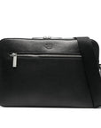 Sleek Grained Calfskin Shoulder Bag