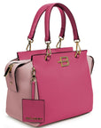 Elegant Fuchsia Textured Calfskin Handbag