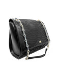 Elegant Perforated Calfskin Shoulder Bag