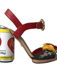 Multicolor Lambskin Leather Sandals