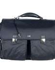 Elegant Nylon-Calfskin Document Holder Briefcase