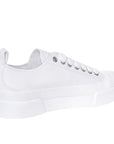 Elegant Canvas and Calfskin Sneakers
