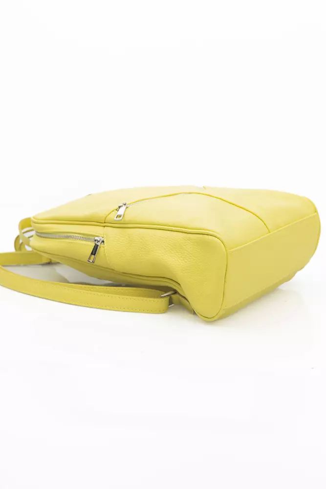 Sunshine Yellow Leather Backpack