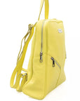 Sunshine Yellow Leather Backpack