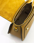 Golden Yellow Elegance Leather Shoulder Bag