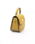 Golden Yellow Elegance Leather Shoulder Bag